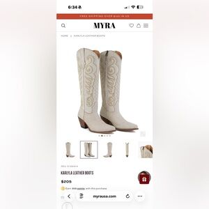 Myra Cowboy Boots- KARLYLA LEATHER BOOTS